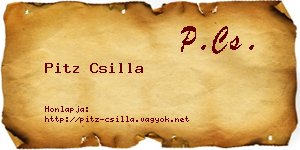 Pitz Csilla névjegykártya