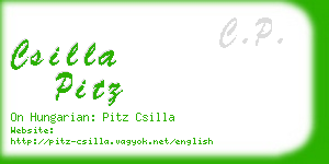 csilla pitz business card